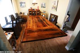 reclaimed wood table for an ingersoll