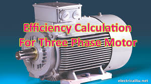 3 phase motor efficiency formula dc