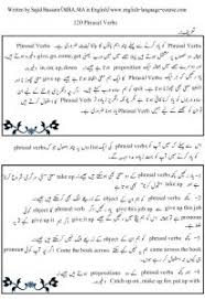 120 Common Phrasal Verbs Urdu List With Examples