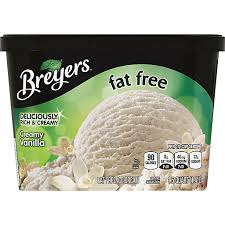 breyers creamy vanilla fat free ice
