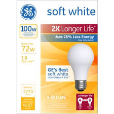 Buy The General Electric 70334 Soft White 2x Longer Incandescent Bulbs 100 Watt Hardware World