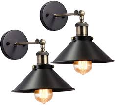 Amazon Com Lysed Wall Sconces Lamp 2 Pack Black Arm Swing Wall Lights Wall Lamp Fixture Indoor Vintage Bedroom Hardwire Industrial Vintage Wall Lights Fixtures Simplicity Bronze Wall Lights Home Improvement