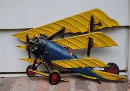 Model Airplane Sexton Metal Wall Decor