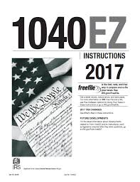 2017 form 1040ez instructions