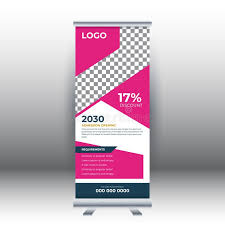 education roll up banner stand template