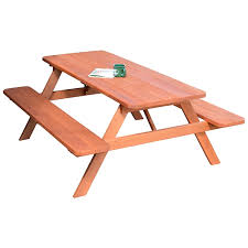 8 Ft Traditional Wood Picnic Table With