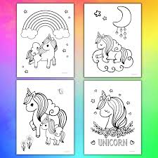 unicorn coloring pages for kids free