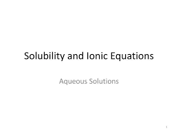 Ppt Solubility And Ionic Equations