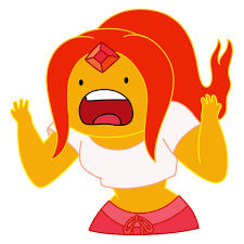 screaming flame princess sticker