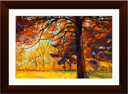 Abstract Forest Trees Framed Print Wall