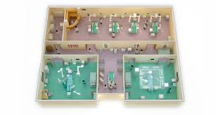 hospital floor plan gnet 3d