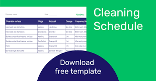 cleaning schedule free template