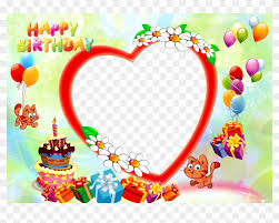 happy birthday frame png hd clipart