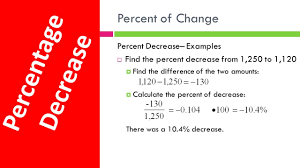 calculate percene decrease