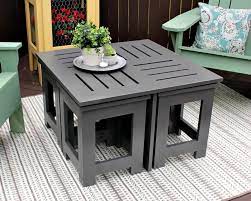 Outdoor Coffee Table With 4 Side