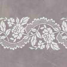 Designer Stencils Roses And Lace Wall
