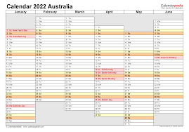 australia calendar 2022 free