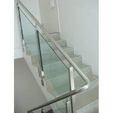 Chrome Stainless Steel Glass Railing At