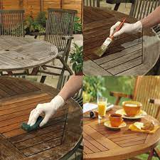 The final spruce up with wood restorer. How To Clean And Restore Garden Furniture