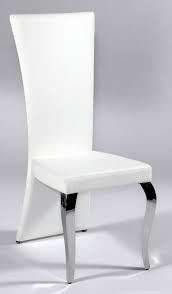 white leather seat and back chair with