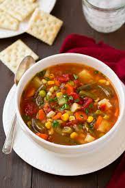 vegetable soup cooking cly