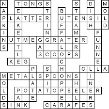 kitchen tools crossword puzzle