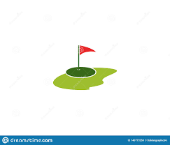 Golf Field Icon Logo Template Design Stock Illustration