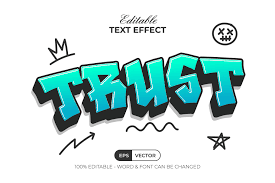 trust text effect graffiti style