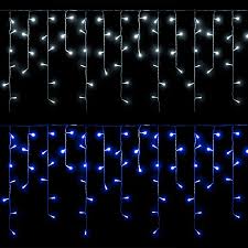 600 Led Icicle Lights Ultra Bright White Or Blue Saa