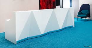 Alps Long White Reception Desk