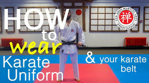 your karate uniform belt correctly