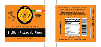 sicilian pistachio flour nutrition facts