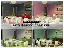 Wallpaper With Diamond Chair Rail