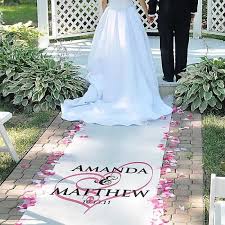 custom printed wedding aisle runners