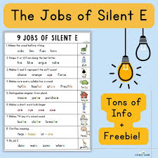 the 9 jobs of silent e teaching tips