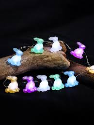 led easter rabbit shape lamp multicolor