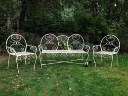 Antique French Iron Garden Furniture Set