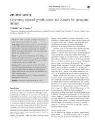 Pdf Generating Expected Growth Curves And Z Scores For