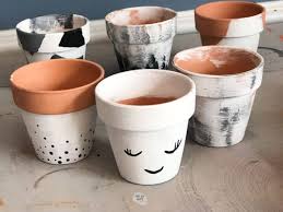 easy painted flower pot design ideas