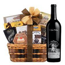 silver oak and cheese gift basket