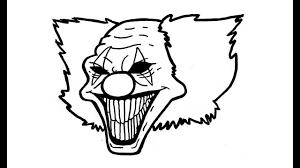 how to draw a clown evil clown