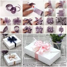 diy ribbon bow for gift box packaging