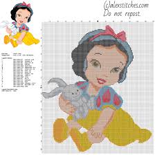 Disney Baby Princess Snow White Free Cross Stitch Pattern