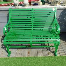 Green Cast Iron Bench