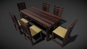 dining table 3d models sketchfab