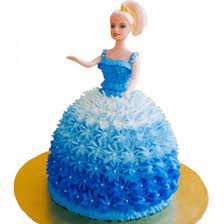 Blue Princess Barbie Cake | bakehoney.com gambar png