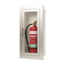 A fire extinguisher is an active fire protection device used to extinguish or control small fires, often in emergency situations. Recessed Aluminium Fire Cabinet Architectural Range Checkpoint Fire Safety Products