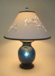 Lindsay Fne Art Glass Lamp And Art Mica