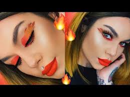 flaming eyes makeup tutorial