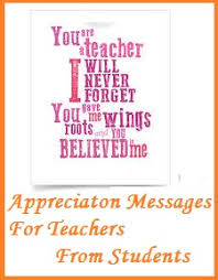 Thanks for being a great teacher to our kids. Appreciation Messages And Letters Teachers
